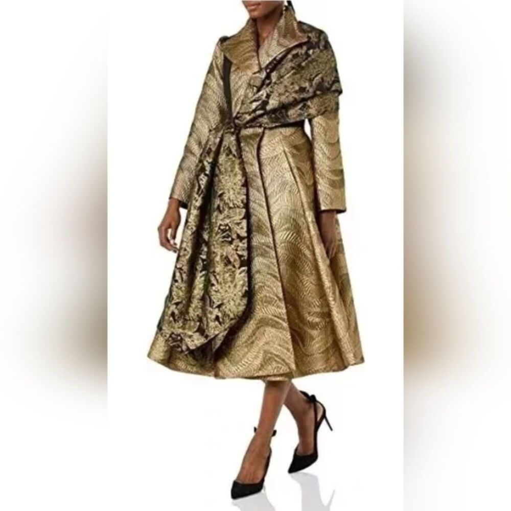 NEW Making The Cut 3 Season Jacquard Metallic Jacket w/ Elegant Wrap Size: S,LG - Picture 3 of 6
